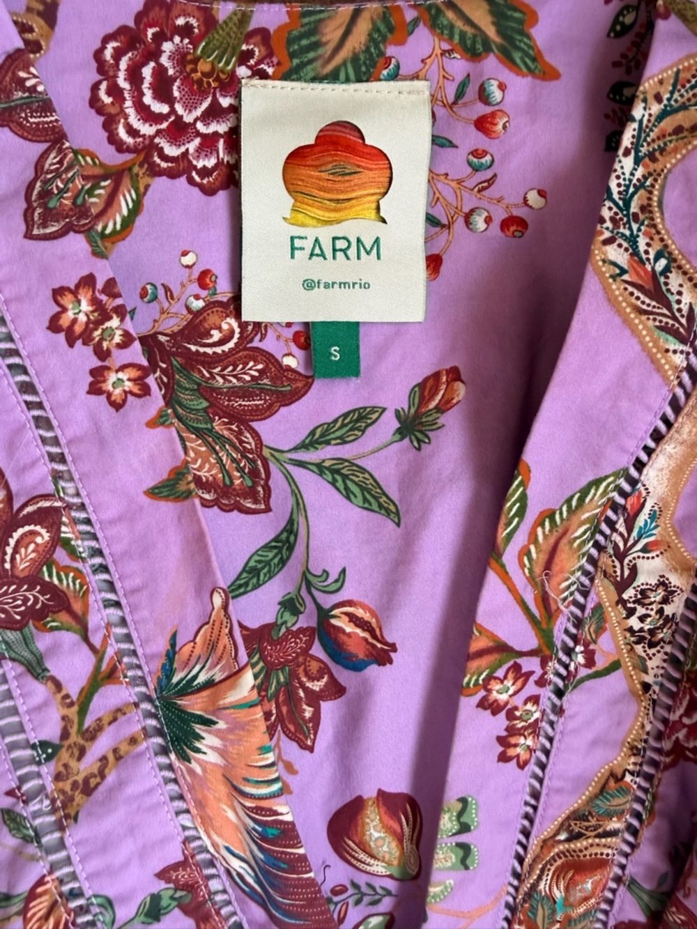 FARM Rio Lavender Floral Mini Dress - Picture 6 of 7